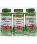 3x Nature's Bounty High Absorption Magnesium Citrate Gummies 90 Ct Exp 0... - $21.99