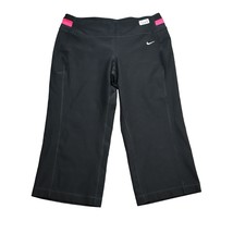 Nike Pants Women M Black Dri Fit Yoga Capri Lightweight Athletic Casual - £19.39 GBP
