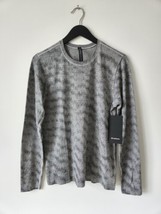 NWT LULULEMON HFTW/BLK Grey Black Metal Vent Breathe LS Top Shirt Men&#39;s XL - £68.64 GBP
