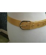 Vintage Belt Gold Mesh Buckle 1&quot; Wide Adjustable Fits 30&quot; to 34&quot; Nice Co... - £15.92 GBP