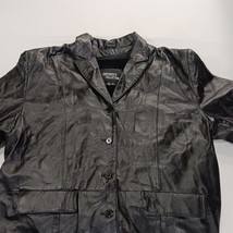 Shepherd's Collection Womens Black Genuine Leather Buttons Jacket With Liner 4XL image 12