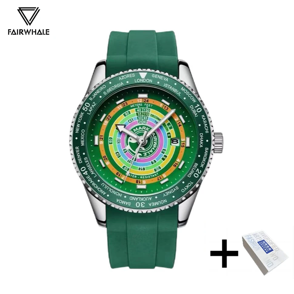 Fashion Watch Mens Brand Mark Fairwhale Luxury Automatic Date Clock Spor... - $72.02