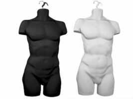 (PS-M36WH_3Units) ROXY DISPLAY® Half Round Plastic Male Mannequin White ... - $59.95