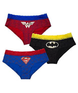 DC Comics Superhero Lace 3 Pair Pack of Hipster Panties Multi-Color - £25.00 GBP+