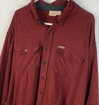 Vintage Woolrich Flannel Shirt Wool Blend Checkered Plaid Button Men’s 3XL - £27.96 GBP