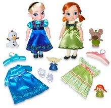 Disney Frozen Anna and Elsa Singing Dolls Deluxe Set Animators&#39; Collection NEW - £72.66 GBP