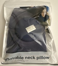 Neck Pillow - Inflatable Pillow With Built In Hand Pump (blue)  travel - £3.95 GBP