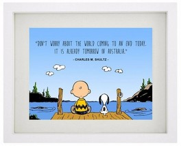 Snoopy And Charlie Brown Famous Disney Quote - Framed Print - £15.15 GBP