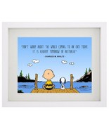 SNOOPY And CHARLIE BROWN Famous Disney Quote - Framed Print - €16,25 EUR