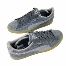 Puma Silver Knit Sparkle Metallic Sneakers Mens Size 11 Rubber Sole Bask... - £68.25 GBP