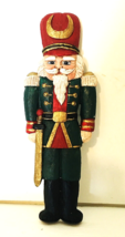 Wood World Christmas Decor Nutcracker Wall Plaque Hand Painted 11&quot;H 4&quot;W ... - £14.21 GBP