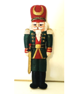 Wood World Christmas Decor Nutcracker Wall Plaque Hand Painted 11&quot;H 4&quot;W ... - £13.43 GBP