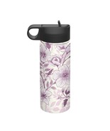 Pink Floral FlipStraw Tumbler 18oz, Stainless Steel ,Free ship - $45.17 CAD