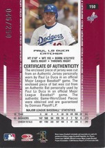 2004 Leaf Certified Materials Mirror Combo Red Paul Lo Duca 150 Dodgers 045/250 - £3.14 GBP