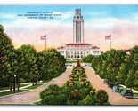 University Avenue Street View Austin Texas TX UNP Linen Postcard N18 - $6.79