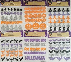Halloween Glitter Stickers Decorations Bats Cats Hats Skulls…   Select: Theme - £2.34 GBP