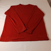 Croft &amp; Barrow Mens Red Cotton Blend Long Sleeve Pullover Sweatshirt Siz... - €9,48 EUR