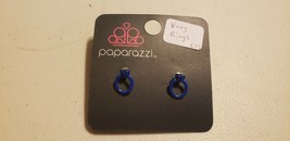 Little Girls Jewelry (new) Earrings #677 NAVY RINGS - £4.10 GBP