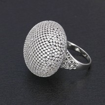 Trendy Disco Ball Big Rings Bold Statement Ring for Women Cubic Zircon Finger Ri - £37.75 GBP
