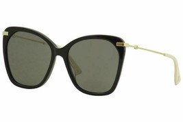 New Gucci Bumble Bee Gg 0510S 001 BLACK-GOLD/GREY Lenses Sunglasses 56-17 Japan - £179.34 GBP