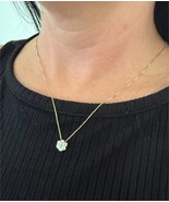 0.50ctw Solitaire Round Cluster Natural Diamond Flower Pendant 14K Yello... - $1,946.43 CAD