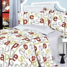 Blancho Bedding - [Apple Letter] Luxury 5PC Comforter Set Combo 300GSM (Full Siz - £109.31 GBP+