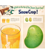 1956 Snow Crop Frozen Foods Advertisement Orange Juice Lima Beans DWJJ11 - $552.04 MXN