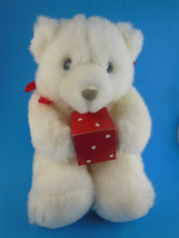 Hallmark Hartline Teddy Bear w Jewelry Ring Gift Box 7&quot; Sitting  Mint Wi... - £11.60 GBP