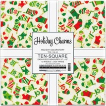Ten-Square Holiday Charms Christmas Winter Layer Cake Fabric Precuts M536.37 - £31.95 GBP