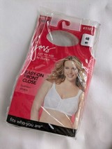 Just My Size 1107 Front Close Wirefree Bra 44B White NEW - $20.78
