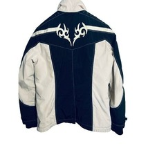 BOGNER Ski Jacket Embroidered Black White High Neck Zipper Size 38/US Small - $98.99