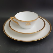 Kassandra Antique Tea Cup, Saucer &amp; Underplate (Haviland FR) c.1900  OBO - $50.00