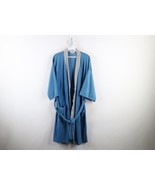 Vtg 60s 70s Rockabilly Mens OSFA Distressed Belted Velour Bath Robe Stri... - €38,38 EUR