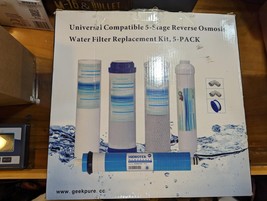 Universal Compatible 5-stage Reverse Osmosis Water Filter Replacement Kit 5 pc - £27.37 GBP