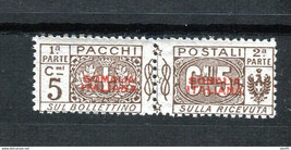 Somalia Italy 1926 Unissued parcel post stamp Sass 43 Cv 600 euro MNH  1... - $148.50