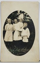 RPPC Edwardian Children Hagerstown Md Family Estate Oval Postcard K2 - £11.95 GBP