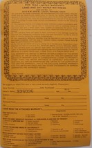 Vintage Land And Sky Water Mattress Warranty  - $2.72 CAD