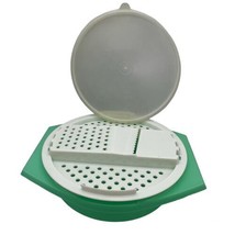 Tupperware Cheese Vegetable Grater Jadeite Green Bowl with Lid 786 787 2... - $12.16