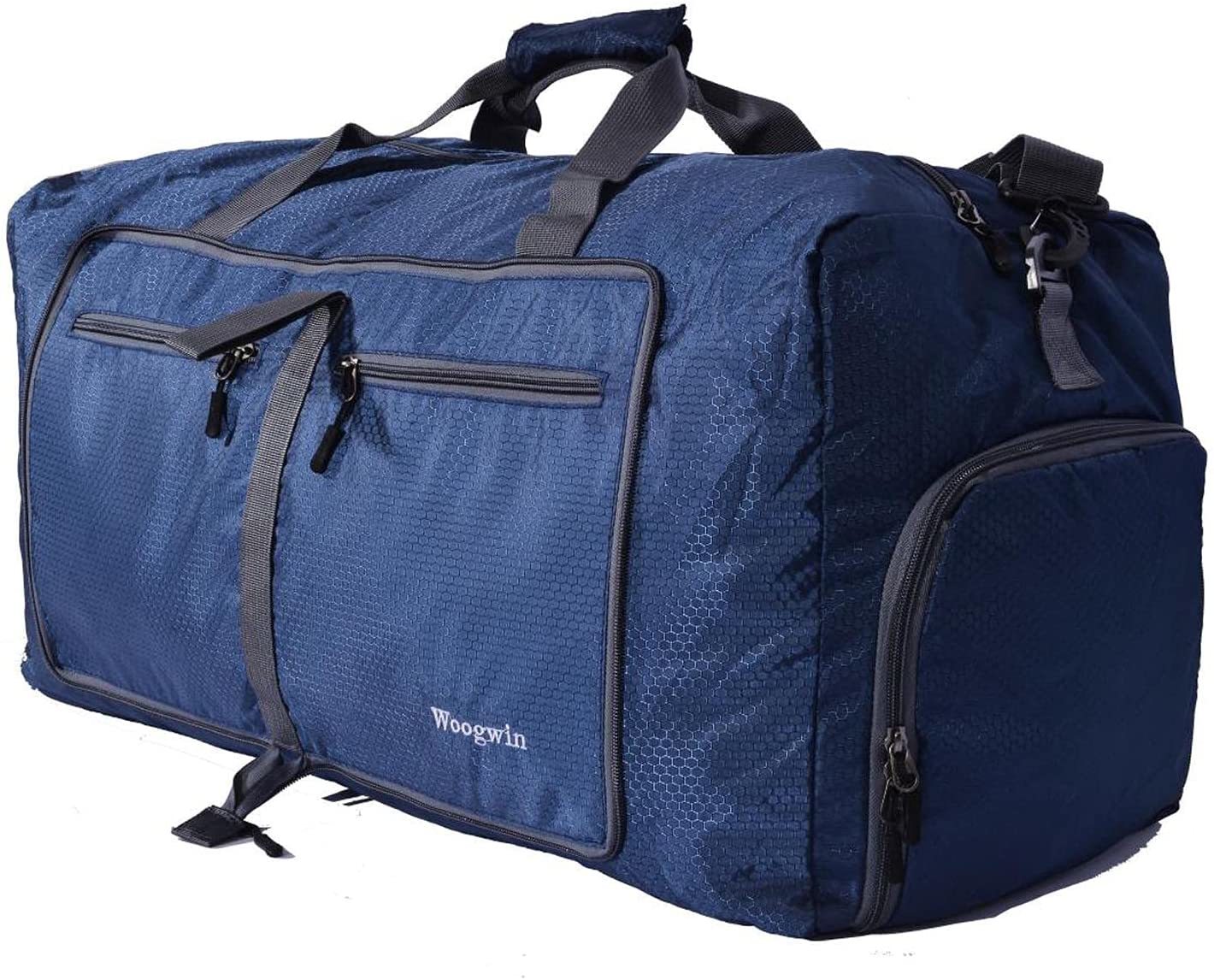Primary image for Woogwin Travel Duffel Bag 60L New Darkblue Large Foldable Waterproof Overnight