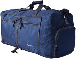Woogwin Travel Duffel Bag 60L New Darkblue Large Foldable Waterproof Overnight - £26.67 GBP
