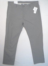 Calvin Klein Slim Fit Gray 100% Cotton Flat Front Casual Pants Mens 38 X... - $79.19