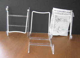 Set of Three (3) Adjustable Acrylic/Metal Display Stands/Holders - Made ... - £7.83 GBP