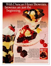 Duncan Hines Brownie Mix Dessert Ideas Vintage 1982 Full-Page Print Magazine Ad - £7.71 GBP