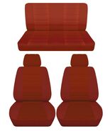 Front and Rear car seat covers fits 1980 Honda Civic 1500D maroon - $159.99