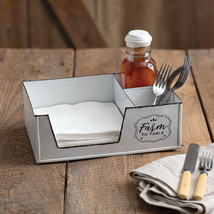 Country Napkin Caddy in White metal - $28.00