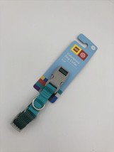 LEGO Collection Target Dog Colorblock Collar  Small 8&quot; to 12” Green Teal - £6.90 GBP