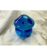 Blue Mushroom Jar with Lid Handmade In Hawaii Resin Mushroom Container A... - $28.01 CAD
