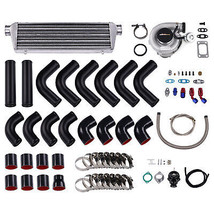 T3 T4 Universal Turbo Turbocharger Kit +BOV +Intercooler +Piping+ Oil Line 350HP - £414.65 GBP