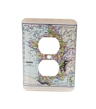 3d Rose Old Map Of France 2 Plug Outlet Cover 3.5 in x 5 in - $8.90