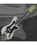 Guitar Iron On Patch Embroidered Craft Applique - $6.86 CAD